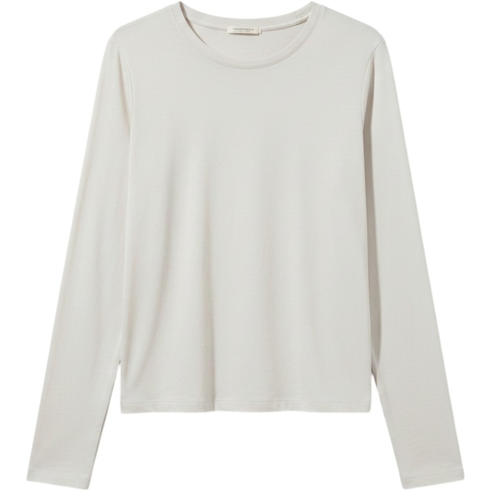 Marine Layer Top L White Long Sleeve Tulip Crossover‎ Back Minimalist Coastal